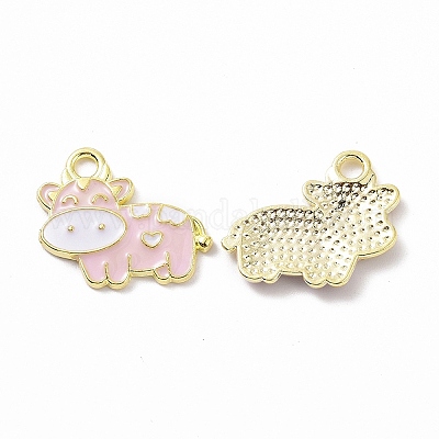 Pendentifs d'émail en alliage&nbsp;ENAM-B054-08G-1