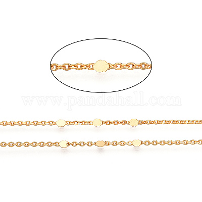 Chaînes à maillons ronds plats en laiton&nbsp;CHC-TAC0009-03G-1
