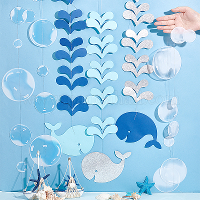 Wholesale PandaHall Elite Paper Whale & Bubble Garland 