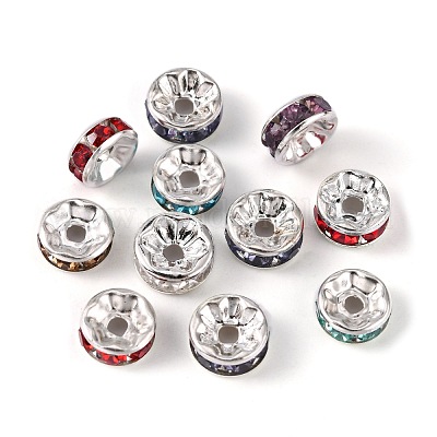 Eisen Strass Abstandsperlen&nbsp;X-RB-B009-M-1