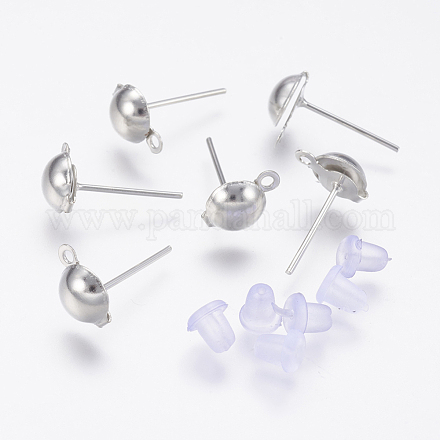 Accessoires de clous d'oreilles en fer IFIN-F136-6mm-08P-1