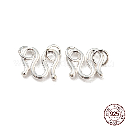925 Sterling Silver S-Hook Clasps STER-K175-06A-S-1