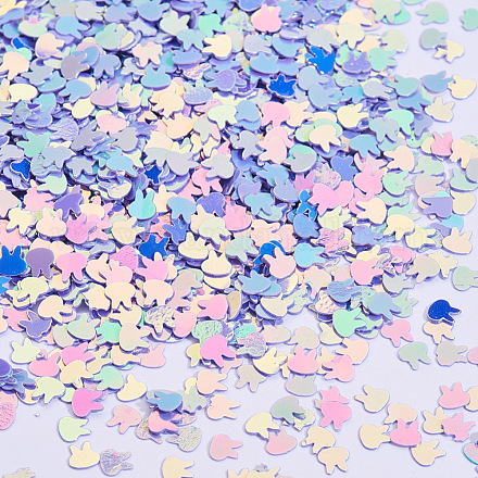 Glänzende Hasen Nail Art Glitter Maniküre Pailletten MRMJ-T018-01F-1