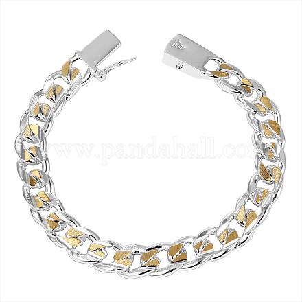 Laiton unisexe bracelets de la chaîne de trottoir BJEW-BB12492-1