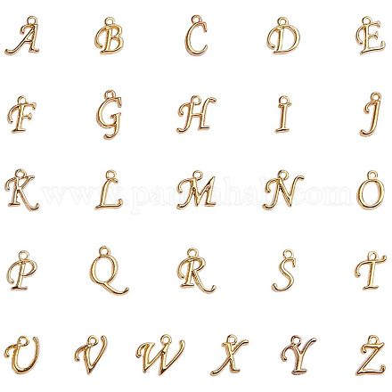 Alloy Alphabet Pendants PALLOY-PH0012-29G-1