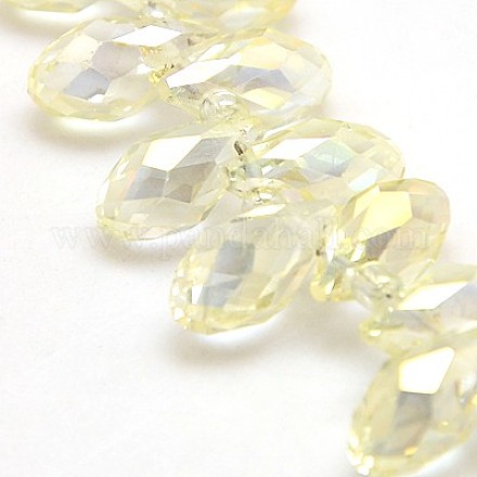 Electroplate Glass Beads Strands EGLA-J031-F03-1