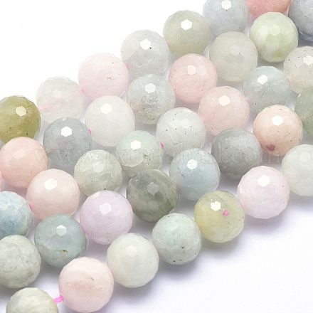 Chapelets de perles en morganite naturelle G-K224-11-12mm-1
