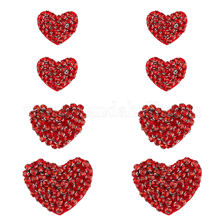 8 Uds. Apliques hechos a mano con 3 estilos de corazón PATC-FG0001-71-1