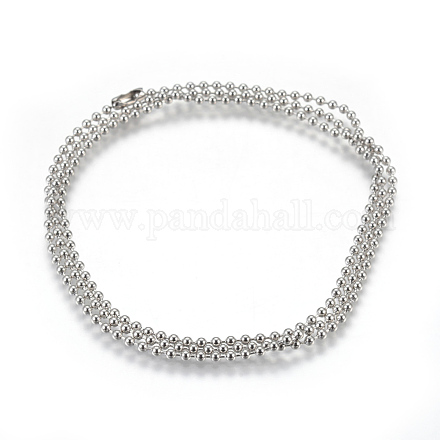 Acier inoxydable balle création de collier de chaîne  MAK-L019-01B-P-1