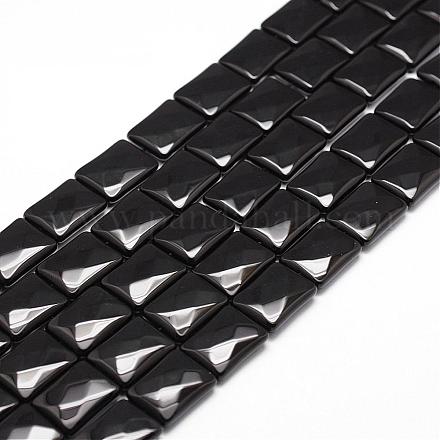 Natural Black Onyx Beads Strands G-P161-16-25x18mm-1