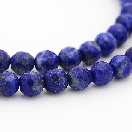 Natural Lapis Lazuli Round Bead Strands G-M158-5mm-1