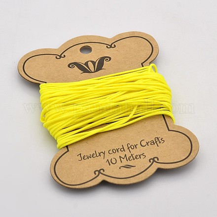 1.0mm Fluorescent Style Yellow Waxed Polyester Cord X-YC1.0mm-185-1