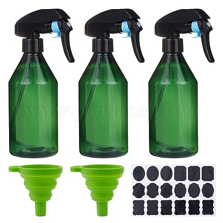 プラスチックトリガー噴出ボトル  再利用可能な細かいミストスプレーボトル  プラスチック製漏斗ホッパーと黒板ステッカーラベル付き  ミックスカラー  18.3x8.75x6.2cm AJEW-BC0005-95-1