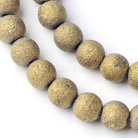 Chapelets de perles en verre électroplaqué EGLA-S134-6mm-03-1
