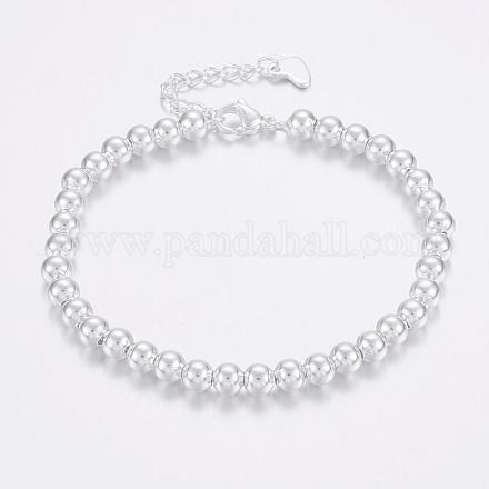 304 Stainless Steel Ball Chain Bracelets BJEW-H508-A-09S-1