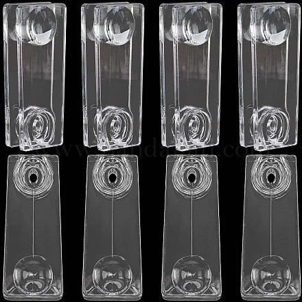 Gorgecraft 垂直ブラインド用プラスチック コード ウェイト 4 個  ローラーブラインド窓シャッター  安全ハンドル  テンショナー装置  長方形  透明  85x34.5x17.5mm  穴：7.7x5mm KY-GF0001-34-1