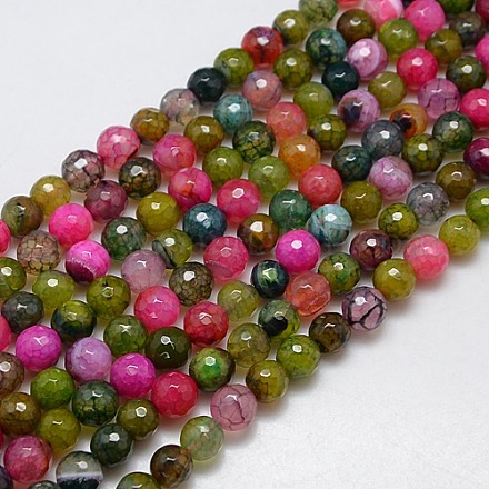 Chapelet de perles rondes en agate naturelle G-L084-10mm-19-1