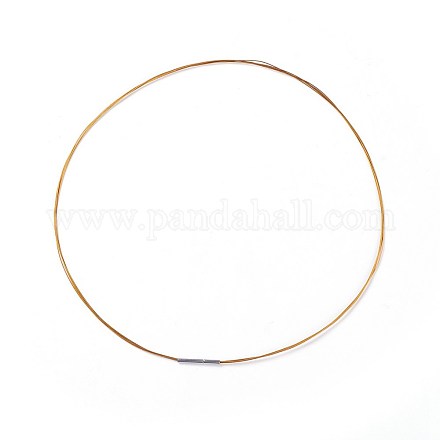 鋼線のネックレス作り  ステンレス製の留め金付き  ゴールデンロッド  17.51インチ（44.5cm）  0.3mm MAK-I011-08A-1