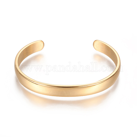 Placage ionique (ip) 304 bracelets de manchette en acier inoxydable STAS-I110-10-8mm-G-1