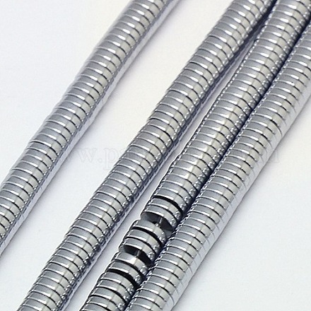 Electroplate Non-magnetic Synthetic Hematite Beads Strands X-G-J164A-3mm-04-1