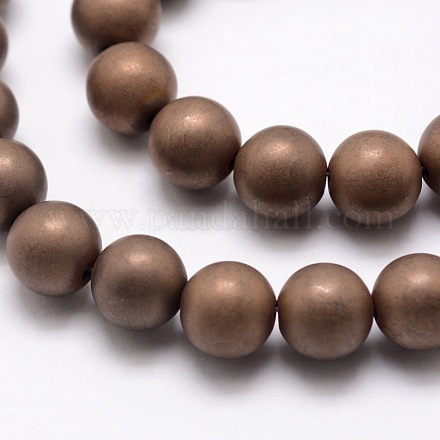 Chapelets de perles en hématite synthétique sans magnétiques G-R363-8mm-05-1