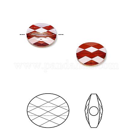 Perles de cristal autrichien 5051-10x8-001REDM(U)-1