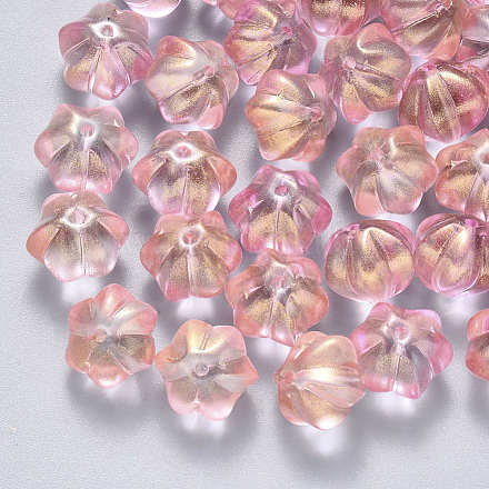 Perles de verre peintes par pulvérisation transparent GLAA-S190-005A-07-1