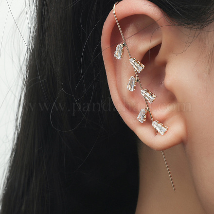 Laiton strass manchette boucles d'oreilles&nbsp;WGB6093-14-1
