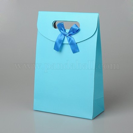 Sacs de papier cadeau avec la conception de ruban de bowknot CARB-BP022-06-1