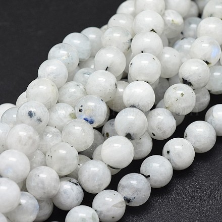 Brins de perles de pierre de lune arc-en-ciel naturel G-I249-B04-02-1