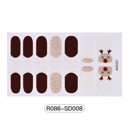 Adesivi per nail art con copertura completa a tema natalizio MRMJ-R086-SD008-1