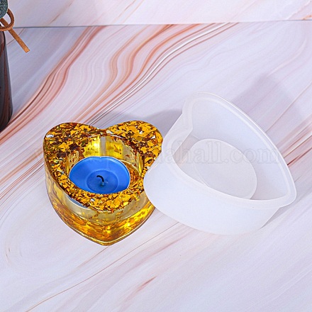 DIY Heart Candleholder Silicone Molds DIY-B027-01-1