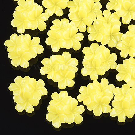 Flatback Resin Flower Cabochons CRES-S240-A14-1