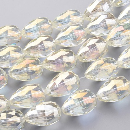 Chapelets de perles en verre électroplaqué EGLA-J139-FR02-1