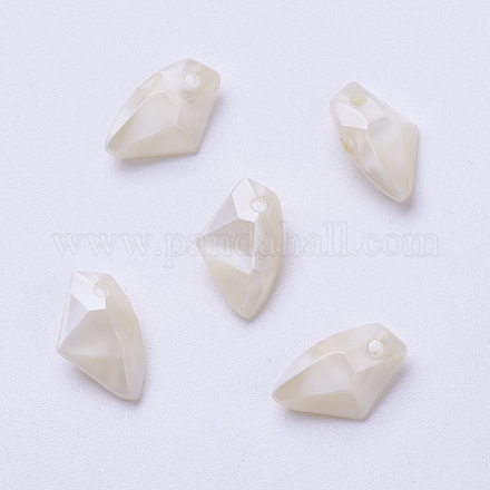 Pendentifs en acrylique imitation perle X-MACR-K336-14mm-P13-1