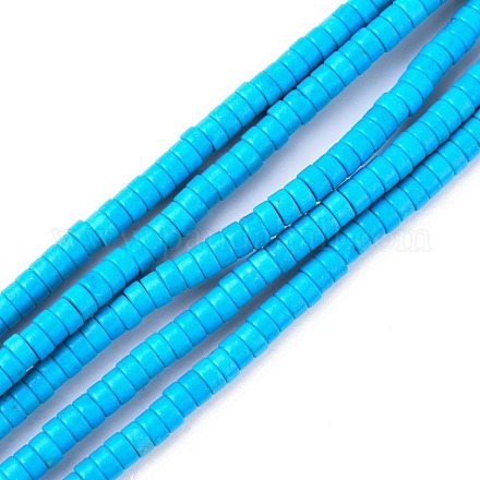 Chapelets de perles en turquoise synthétique X-TURQ-G110-4x2mm-06-1
