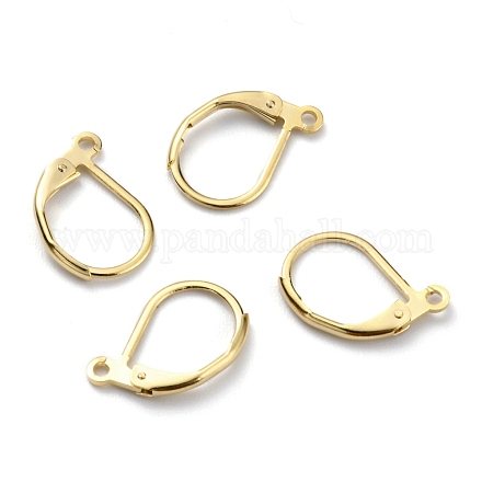 Brass Leverback Earring Findings KK-O131-09G-1