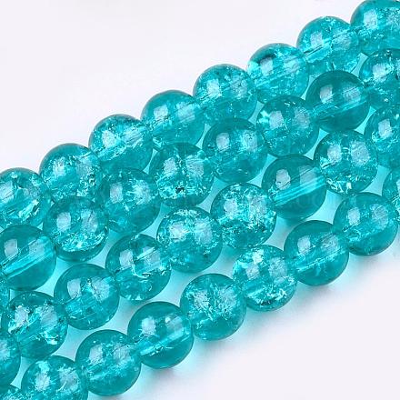 Crackle Glass Beads Strands CCG-Q001-16mm-06-1