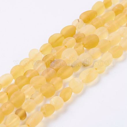 Chapelets de perles en opale jaune naturelle G-P278-22-1