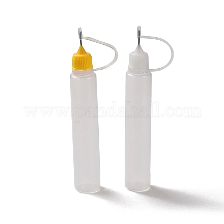 Peプラスチック接着剤ボトル  スクイーズボトル  油絵の具のボトル  キャップ付き  ミックスカラー  2.2x14cm  容量：30ml（1.01fl.oz） AJEW-XCP0002-25-1