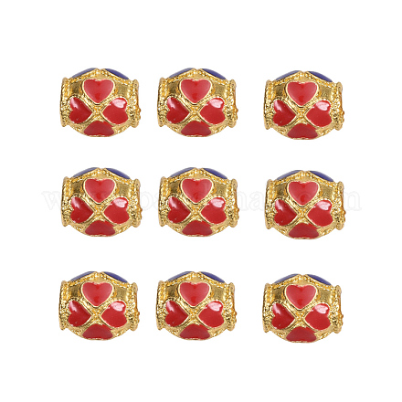 Perlas de esmalte de aleación de estilo chino X-ENAM-L015-01A-G-1