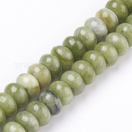Chapelets de perles de jade naturel G-O162-04-5x8mm-1