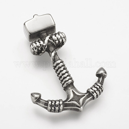 304 Stainless Steel Anchor Hook Clasps STAS-F063-51-1