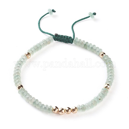 Braccialetti di perline intrecciati in avventurina verde naturale BJEW-O175-C01-1