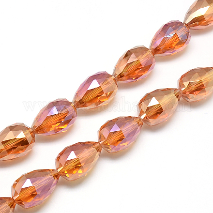 Fili di perle di vetro placcato EGLA-S136-04-1