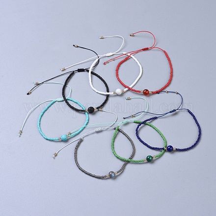 Bracelets de perles de tresse de fil de nylon BJEW-JB04346-1