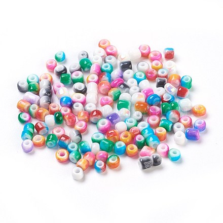 Perles de rocaille en verre rondes SEED-F003-M-1