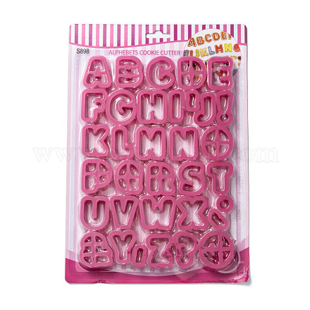Set di stampini per biscotti con punteggiatura e alfabeto in plastica per uso alimentare 34 pz DIY-D047-11-1
