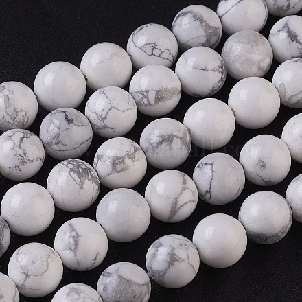 Natürliche Howlith Perlen Stränge G-D855-13-10mm-1