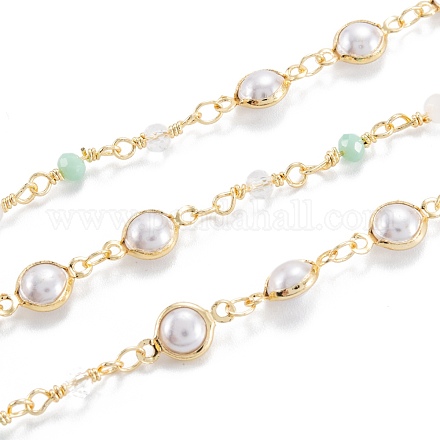 Handgefertigte Perlenketten aus Messing CHC-M021-13LG-1